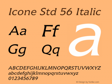 IconeStd-56Italic Version 2.000 Build 1000图片样张