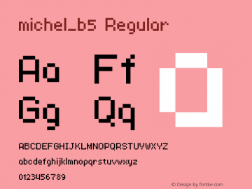 michel_b5 Regular Version 1.0 Font Sample