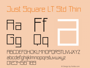 JustSquareLTStd-Thin Version 1.200;PS 001.002;hotconv 1.0.38图片样张