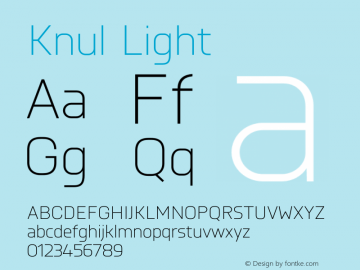 Knul-Light Version 1.001;PS 001.001;hotconv 1.0.56;makeotf.lib2.0.21325图片样张