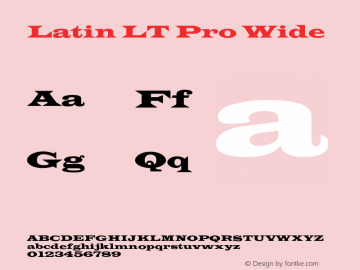 LatinLTPro-Wide Version 1.000;PS 001.000;hotconv 1.0.38图片样张