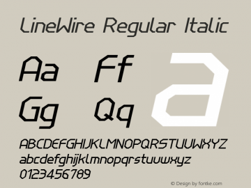 LineWire Regular Italic Version 001.000图片样张