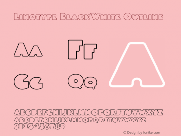 Linotype BlackWhite Outline Version 3.00图片样张