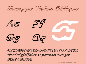 Linotype Vision Oblique Version 1.00图片样张