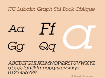 LubalinGraphStd-BookOblique Version 2.000 Build 1000图片样张