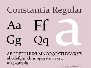 Constantia Regular Version 0.50图片样张
