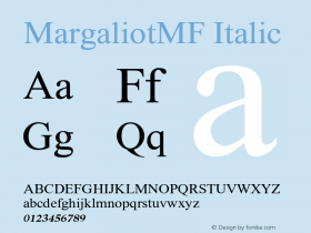 MargaliotMF-Italic Version 2.000图片样张