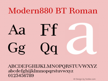 Modern880 BT Roman Version 1.01 emb4-OT图片样张