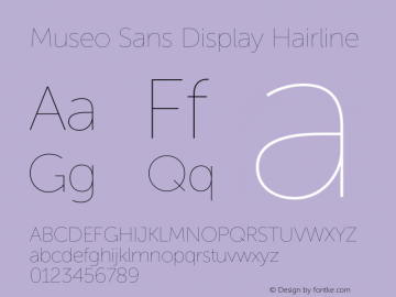 MuseoSansDisplay-Hairline Version 1.022图片样张