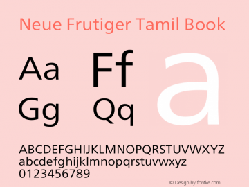 Neue Frutiger Tamil Book Version 1.00图片样张