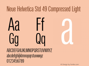 Neue Helvetica Std 49 Cm Light Version 1.00, build 9, s3图片样张