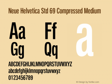 Neue Helvetica Std 69 Cm Medium Version 1.00, build 9, s3图片样张