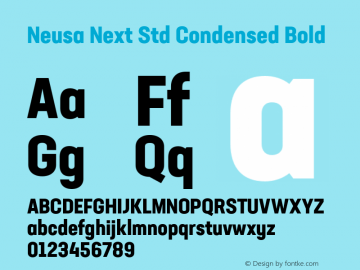 Neusa Next Std Condensed Bold Version 1.002;PS 001.002;hotconv 1.0.88;makeotf.lib2.5.64775图片样张