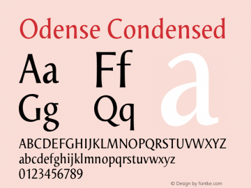 Odense Condensed Version 1.00图片样张