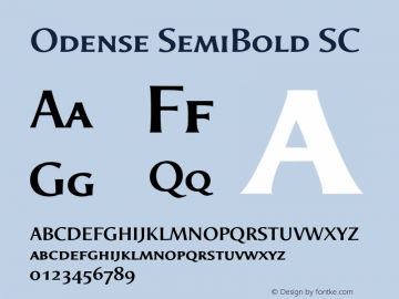 Odense SemiBold SC Version 1.00图片样张