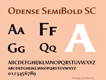 Odense SemiBold SC Version 1.00图片样张