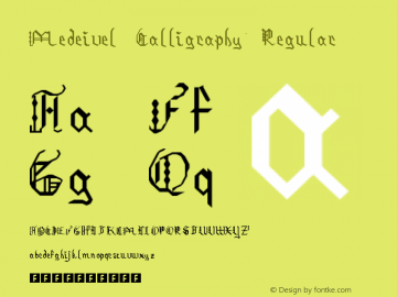 Medeivel Calligraphy Regular Version 1.0 Font Sample