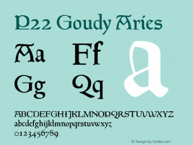 P22GoudyAries Version 3.000图片样张