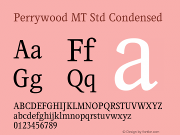 Perrywood MT Std Condensed Version 2.00 Build 1000图片样张