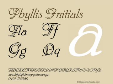 Phyllis Initials Version 1.01, build 6, s3图片样张