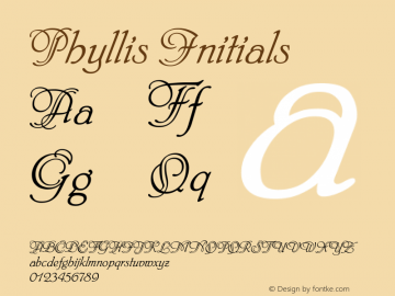 Phyllis Initials Version 1.00图片样张