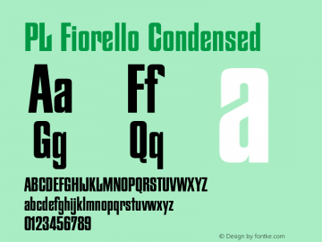 PL Fiorello Condensed Version 1.00图片样张