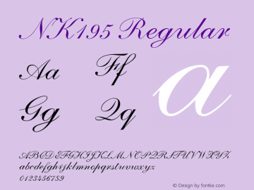 NK195 Regular Version 1.00 2005 initial release Font Sample