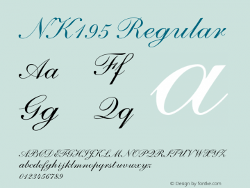 NK195 Regular OTF 1.000;PS 001.000;Core 1.0.29 Font Sample