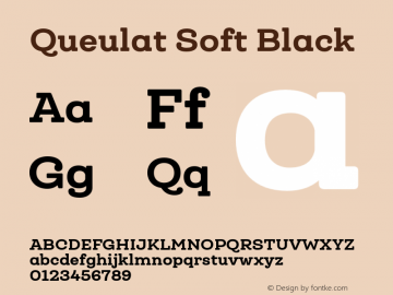 Queulat Soft Black Version 1.000;PS 001.000;hotconv 1.0.88;makeotf.lib2.5.64775图片样张