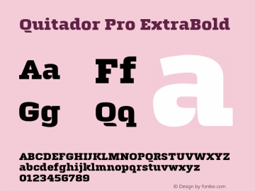 Quitador Pro ExtraBold Version 1.00图片样张