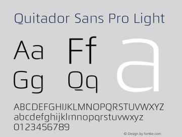 Quitador Sans Pro Light Version 1.00图片样张