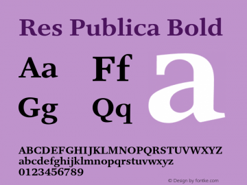 Res Publica Bold Version 1.00图片样张