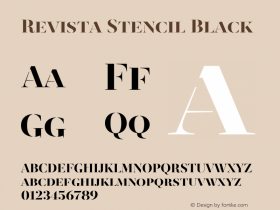 Revista Stencil Black Version 1.001;PS 001.001;hotconv 1.0.70;makeotf.lib2.5.58329图片样张