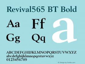 Revival565 BT Bold Version 1.01 emb4-OT图片样张