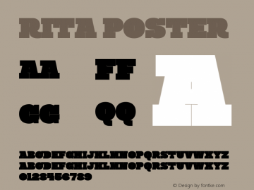 Rita Poster Version 1.000;PS 001.000;hotconv 1.0.88;makeotf.lib2.5.64775图片样张