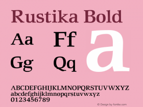 Rustika Bold Version 1.00图片样张
