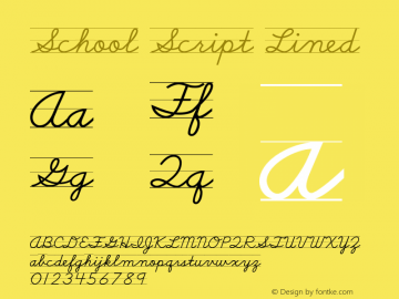 School Script Lined Version 1.00, build 2, s3图片样张