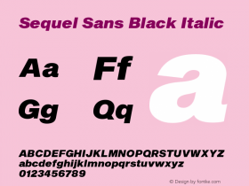 Sequel Sans Black Italic Version 3.000图片样张