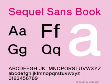 Sequel Sans Book Version 3.000图片样张