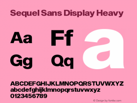 Sequel Sans Display Heavy Version 3.000图片样张