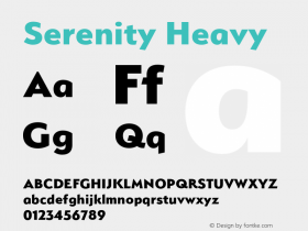 Serenity Heavy Version 3.000;PS 003.000;hotconv 1.0.88;makeotf.lib2.5.64775图片样张