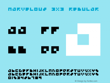 Marvelous 3x3 Regular Version 1.0 Font Sample