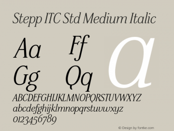 SteppITCStd-MediumItalic Version 1.000;PS 001.000;hotconv 1.0.38图片样张