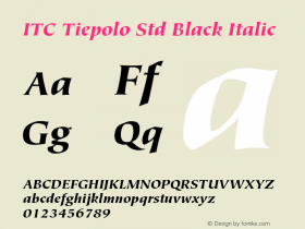 TiepoloStd-BlackItalic Version 3.000 Build 1000图片样张