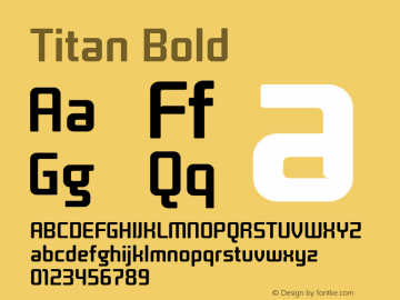Titan-Bold Version 1.000;PS 001.000;Core 1.0.38图片样张