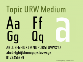 TopicURW-Med Version 1.000;PS 1.00;hotconv 1.0.57;makeotf.lib2.0.21895图片样张