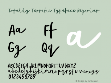 Totally Terrific Typeface Version 1.000图片样张