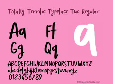 Totally Terrific Typeface Two Version 1.000图片样张