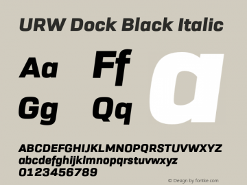 URW Dock Black Italic Version 1.000;hotconv 1.0.105;makeotfexe 2.5.65592图片样张