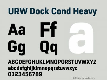 URW Dock Cond Heavy Version 1.000;hotconv 1.0.107;makeotfexe 2.5.65593图片样张